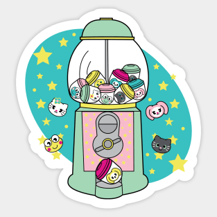 Kawaii Toy Machine Gashapon Cute Design Sticker